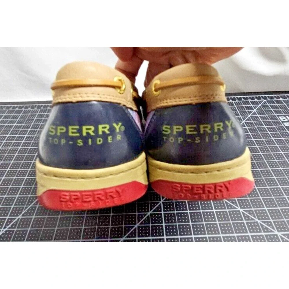 Sperry top sider  Ellis boat shoe w/sequins‎ leather upper Sz 9M